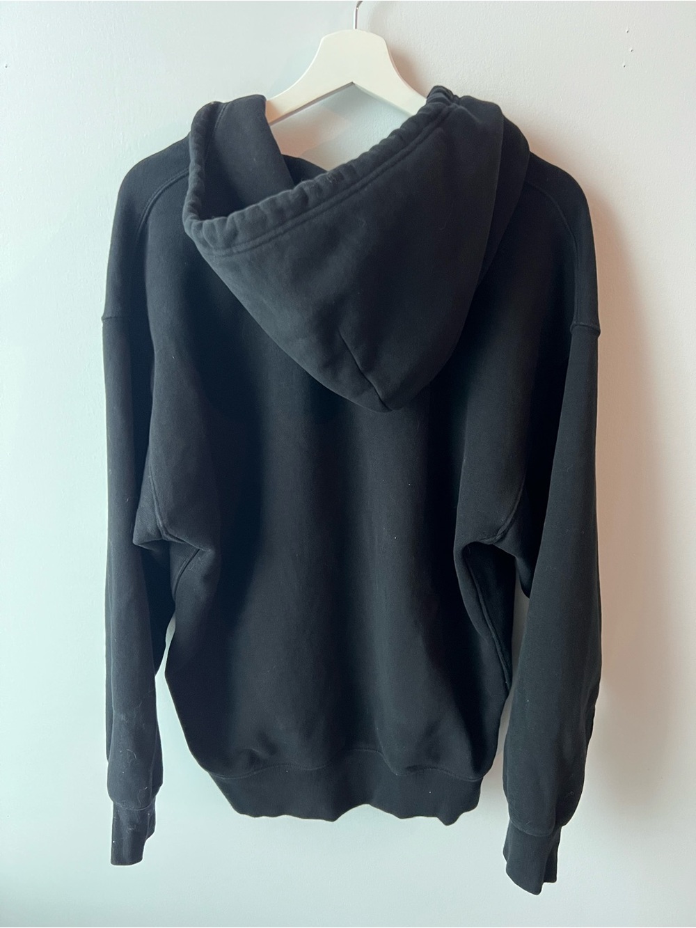 ARITZIA TNA cozy boyfriend fit black hoodie Sweatfleece oversized zip up comfy - Picture 3 of 9